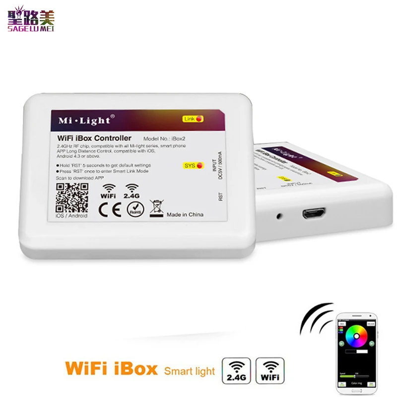 Mi светильник DC 5 в WiFi iBox светодиодный контроллер Smart Night 2 4G беспроводной Wi-Fi rgb для