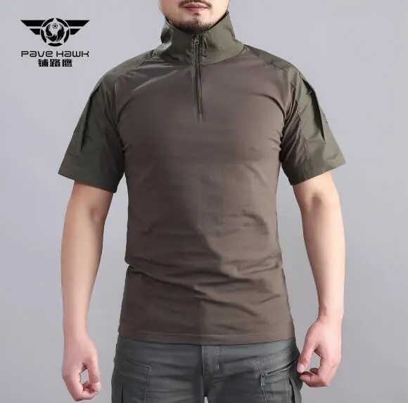 4XL Для мужчин летние шорты рукав Тактический Костюм "Лягушонок" на открытом воздухе быстросохнущая дышащая камуфляжная форма; для кемпинга, охоты, футболка - Цвет: Green