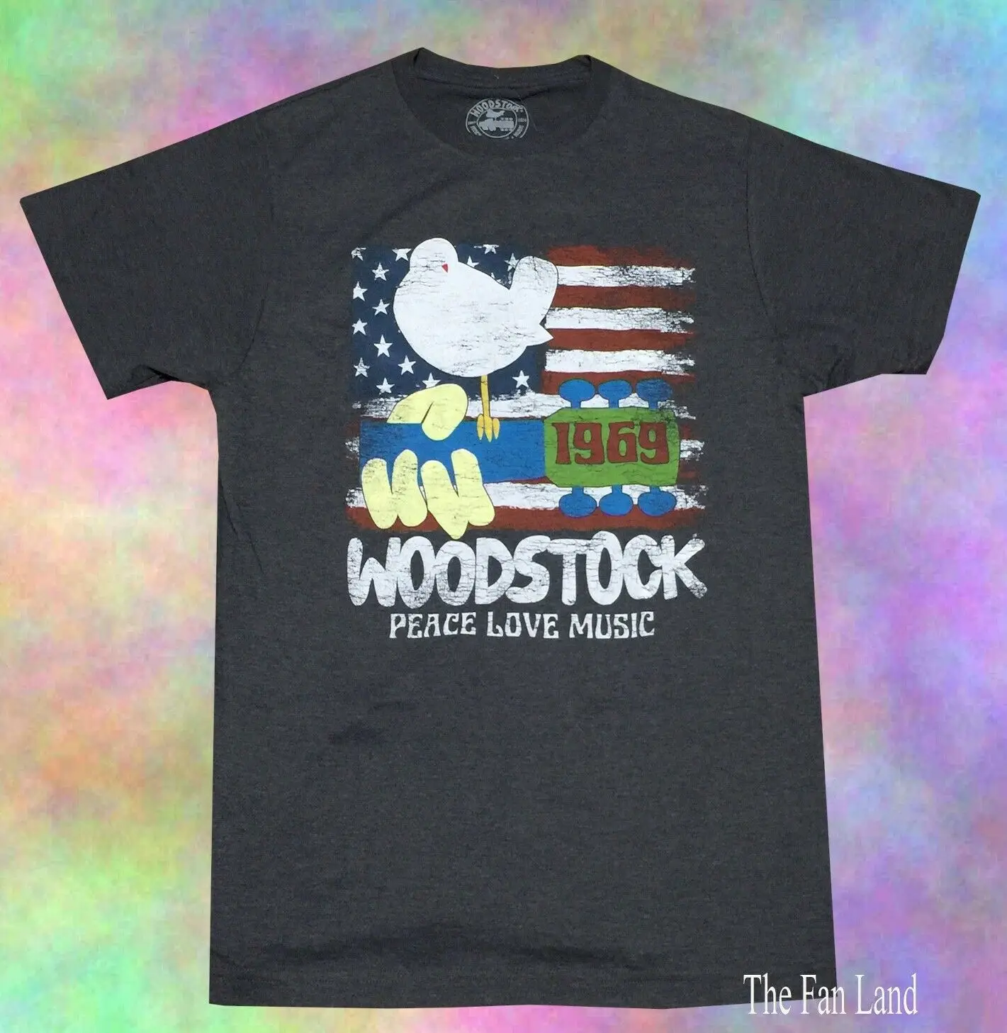 Новая мужская футболка в винтажном стиле американском с концертом Вудстока