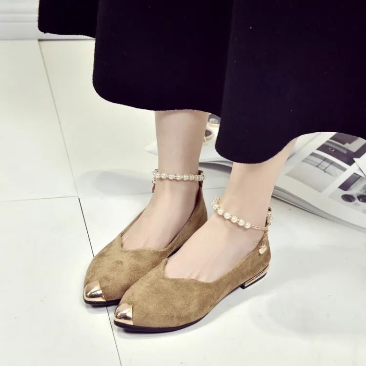 Плоским указал джокер обувь одного Мода мелкой мягкой замши металлические