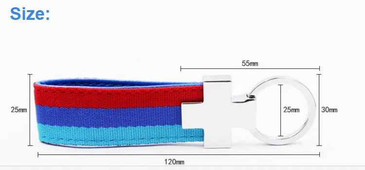 Новинка 2016 брелок для автомобильных ключей кольцо M \ полоса нейлоновый ремешок с