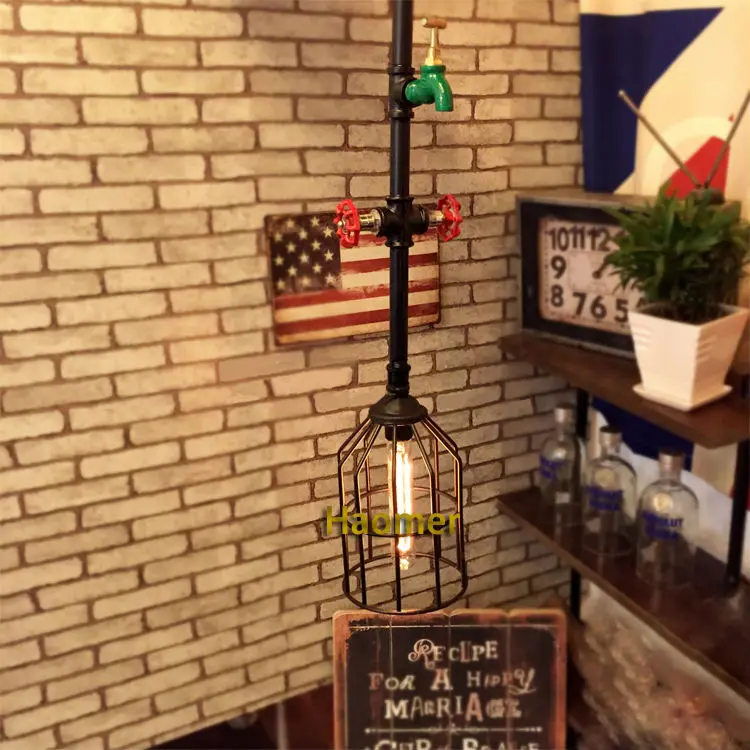 Подвесной светильник в стиле индастриал Лофт креативный Ретро на водопроводную