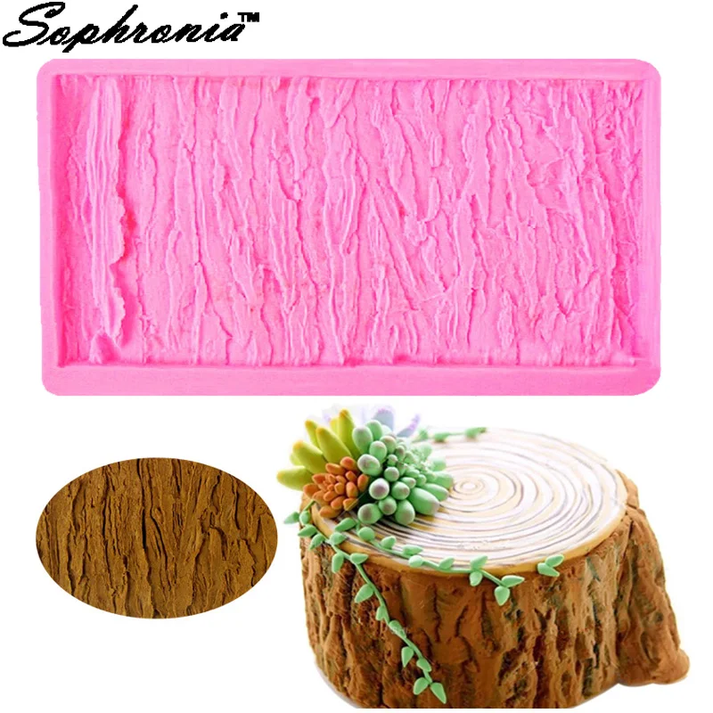 

10PCS/SET Tree Bark Texture Icicle Silicone Mold Fondant Cake Mold Chocolate Christmas Decorating Tools Silicone 20.2*11.8*1CM