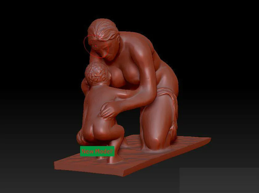 Модель 3D модель рельеф STL формат файла богини милосердия мать и ребенок|stl model|3d model