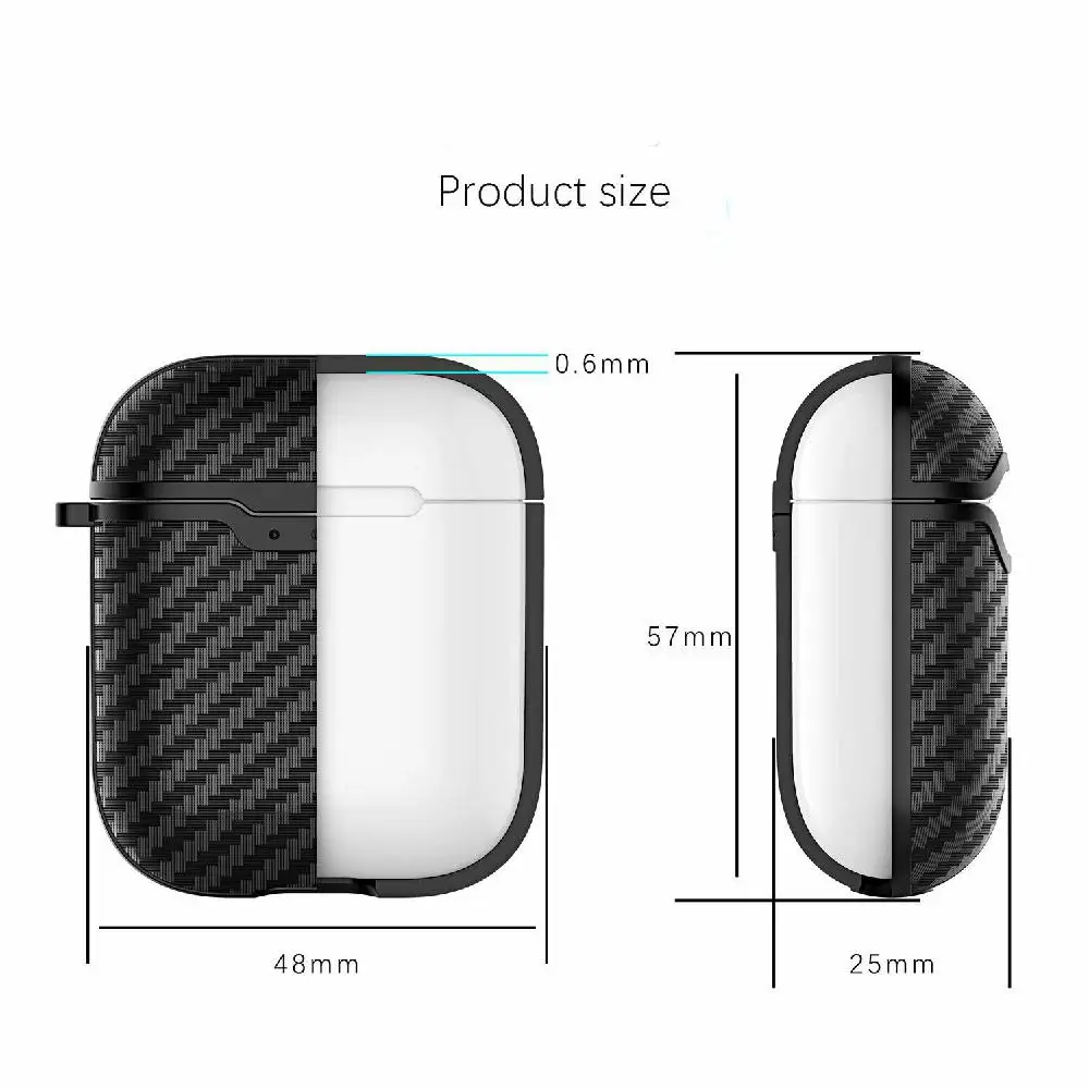 Мягкий защитный чехол Kuulee из углеродного волокна для Apple AirPods | Мобильные телефоны