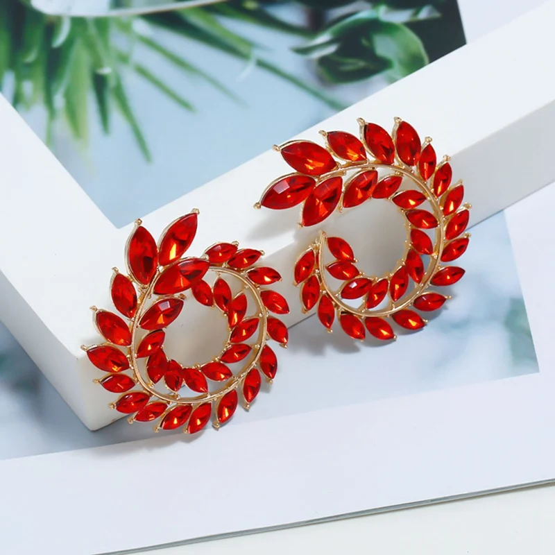 Большие круглые Спиральные серьги золотые милые с зубчатой передачей любви