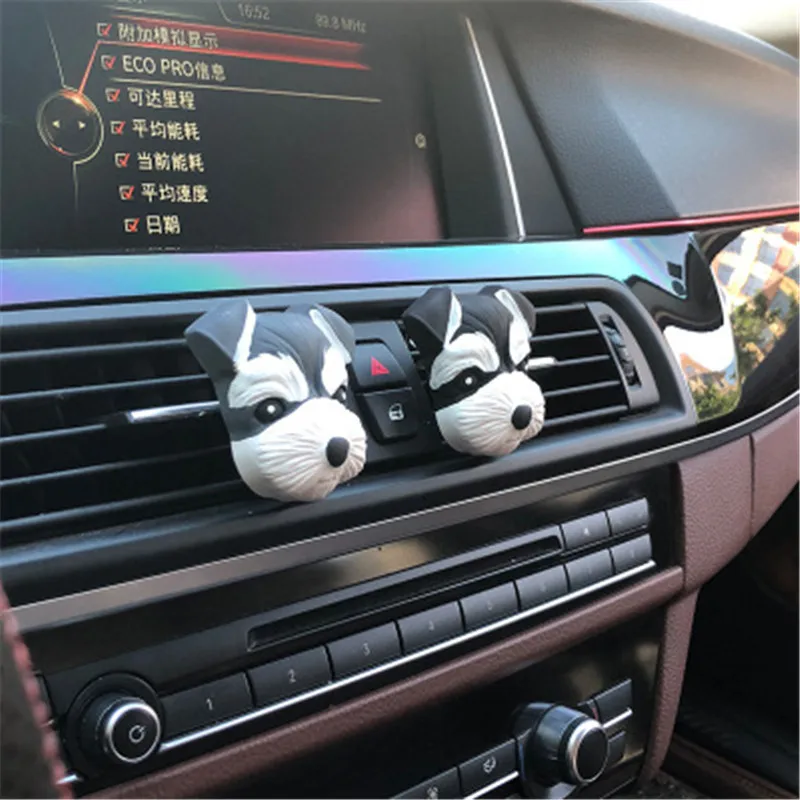 Милые Шнауцер украшения автомобиля зажим на вентиляцию воздуха интерьера