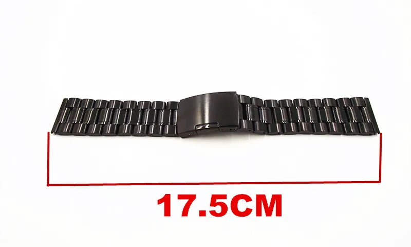 Ремешок для часов из нержавеющей стали черный 10 шт./лот 20 мм 08202|watch wrist strap|strap bandwatch