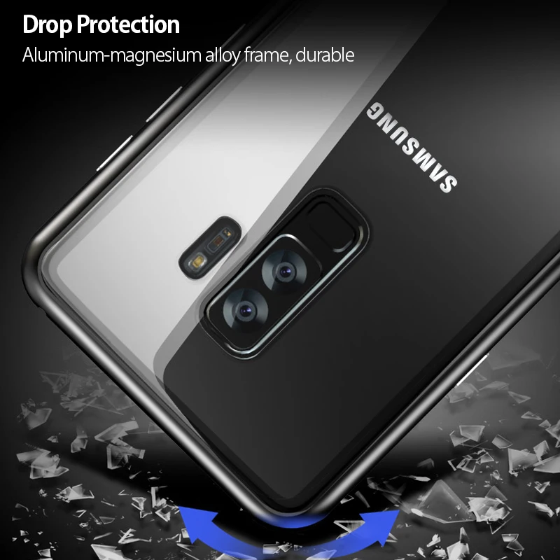 Металлический бампер с магнитной адсорбцией для Samsung S9 Plus магнитная рамка