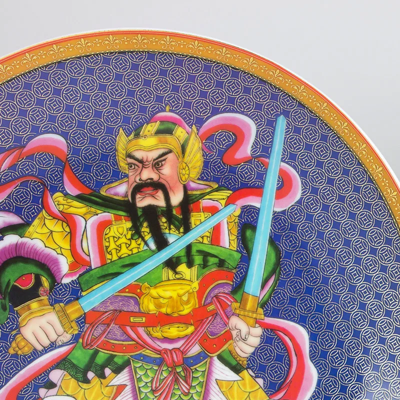 Старинный китайский стиль qing qiong Цзиндэчжэнь декоративная фарфоровая тарелка