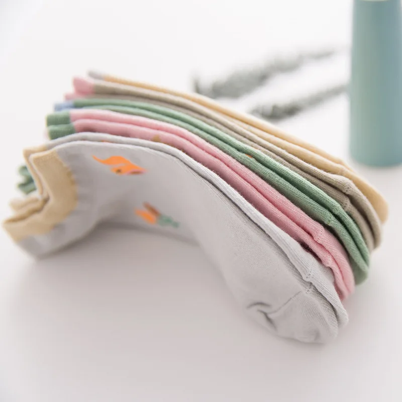 Женские Оригинальные повседневные забавные носки с животными и цветами для