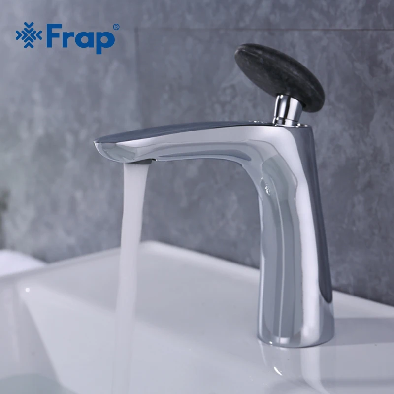 Frap латунный Смеситель для ванной комнаты с черной круглой ручкой краны водопада