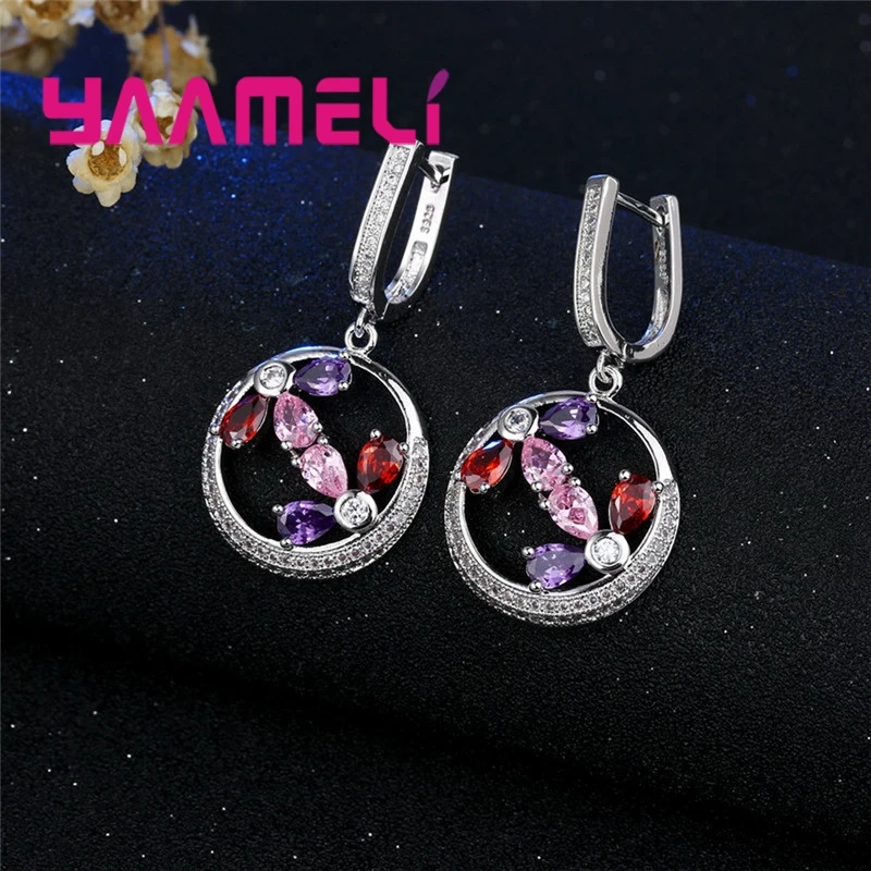 Женское колье с подвеской в виде Круга из серебра 925 пробы|Ювелирные наборы| |