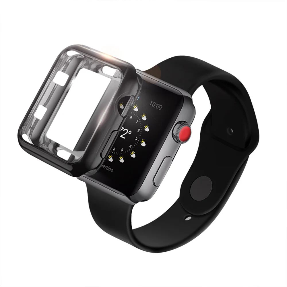 FOLOME for Apple Watch Case 38/42mm Soft Slim TPU Protective Anti-Scratch Bumper Cover iWatch Series 1/2/3 | Наручные часы