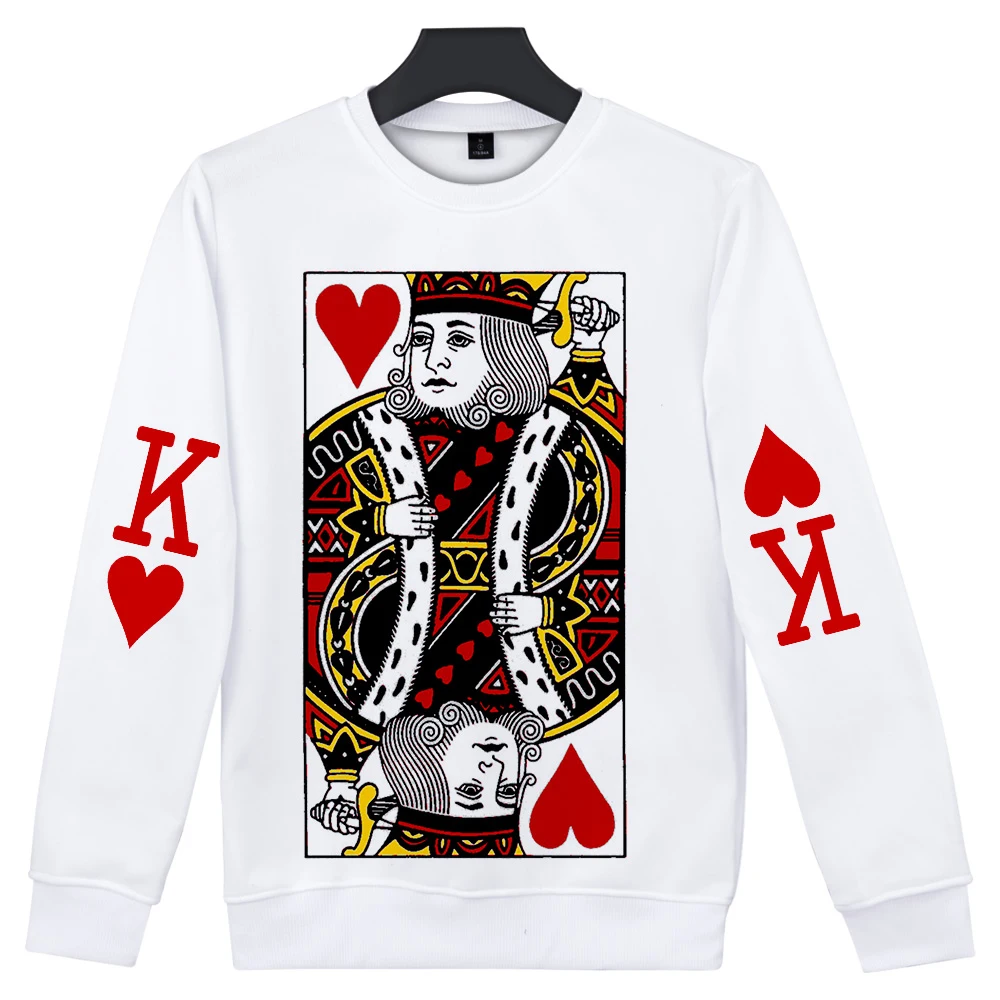 Персиковое сердце K Poker 3D свитшот с круглым вырезом толстовки для мужчин и женщин