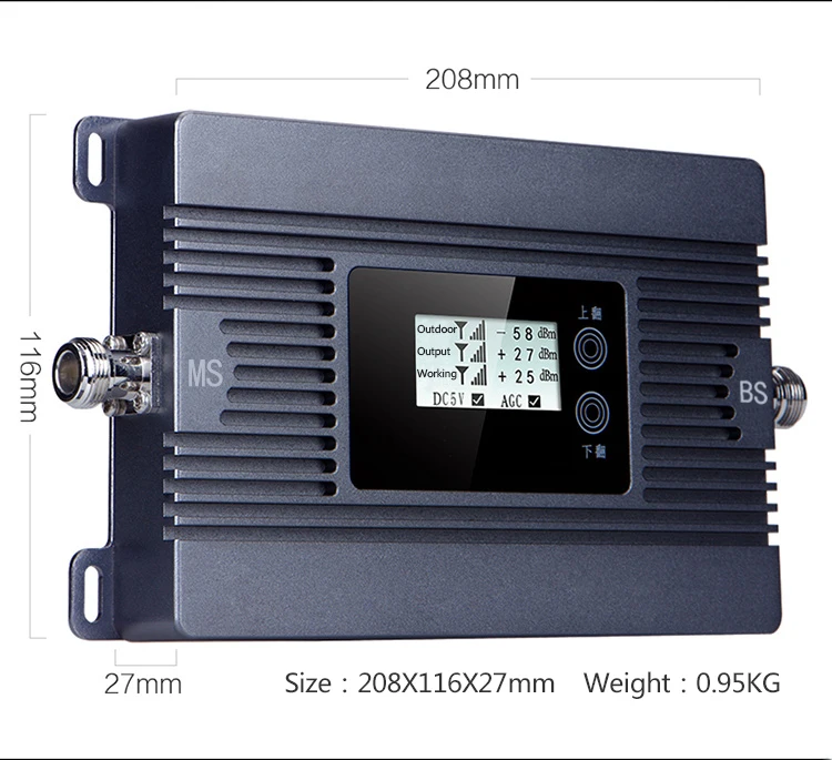500 sqm ATNJ 3G PCS 1900MHz Cellular Signal Amplifier 80dB UMTS 1900 Mobile Phone Booster LCD Display Repeater | Мобильные телефоны