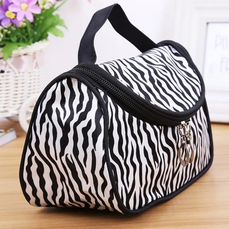 Косметичка женская нейлоновая черная белая для косметики|handbag organizer|cosmetic bag nylonbrand