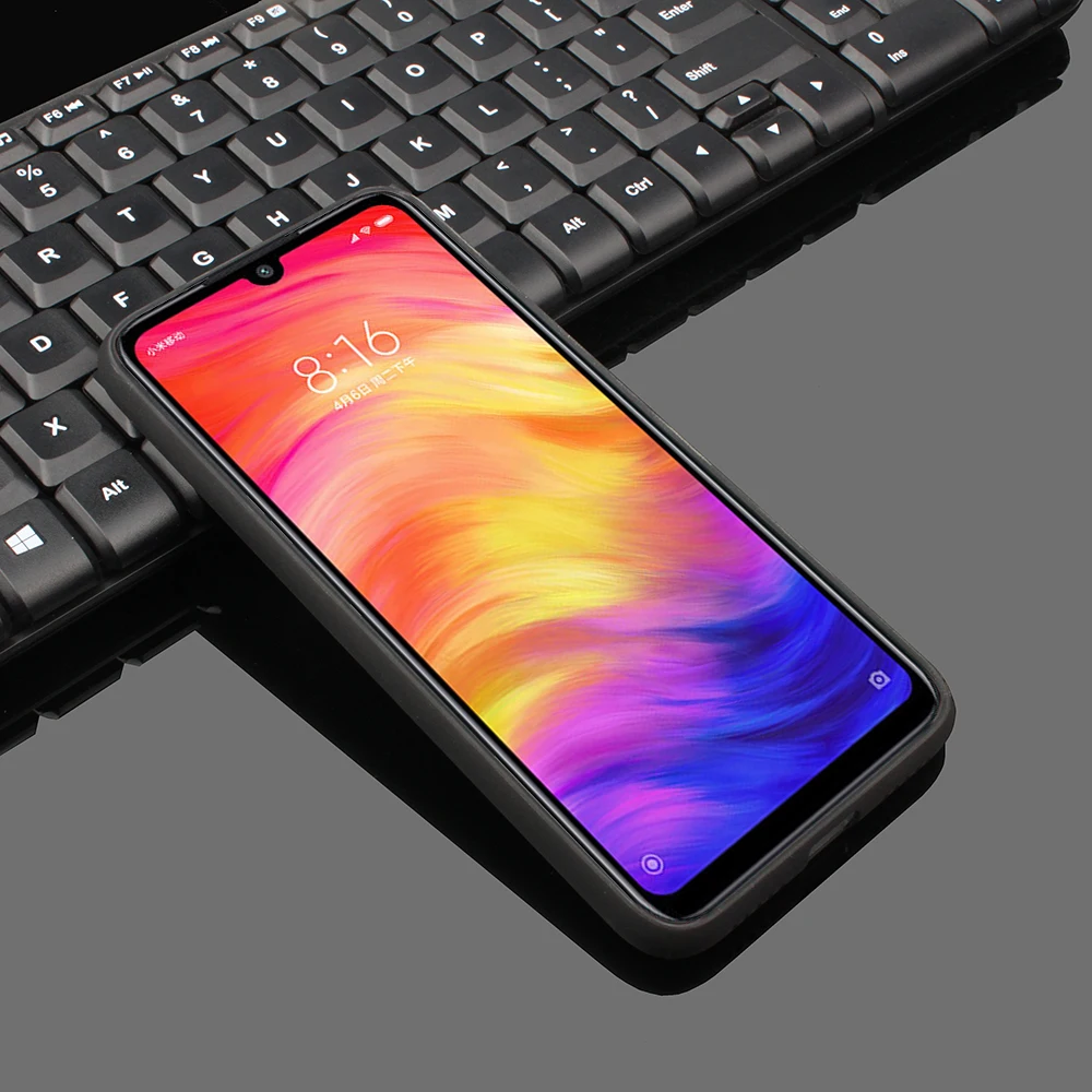 Тканевый чехол для Xiaomi Redmi Note 7 7Pro с текстурой ткани задняя крышка роскошный