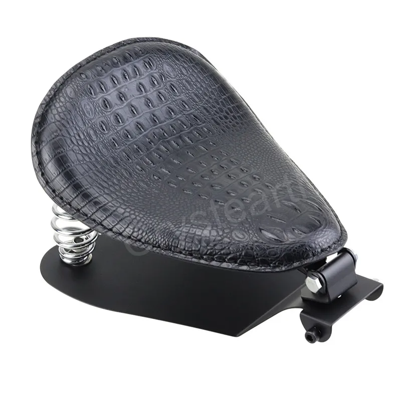 Black Motorcycle Retro Solo Seat With Spring Mounting Bracket Baseplate Kit For Harley Sportster XL 883 1200 Bobber Chopper |