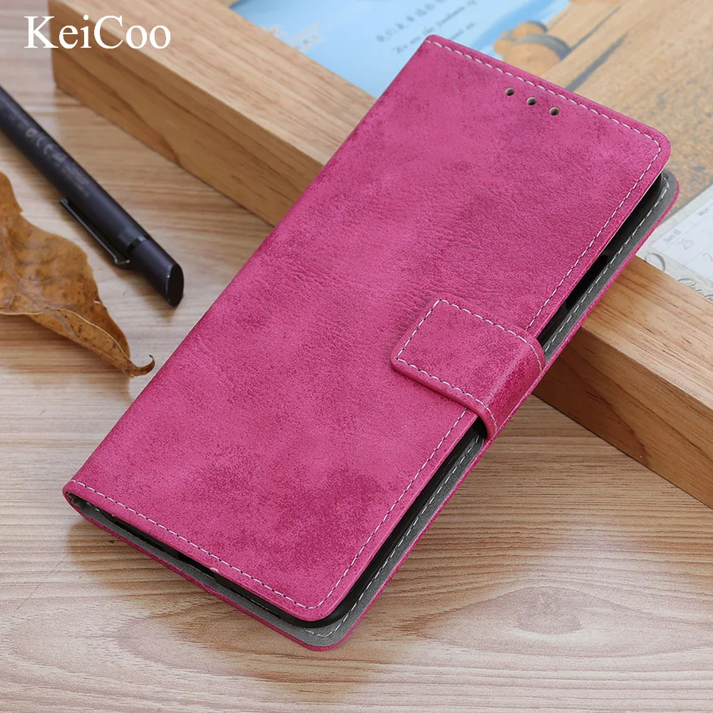 Винтажный Складной флип-кейс с откидной подставкой и отделениями для карт