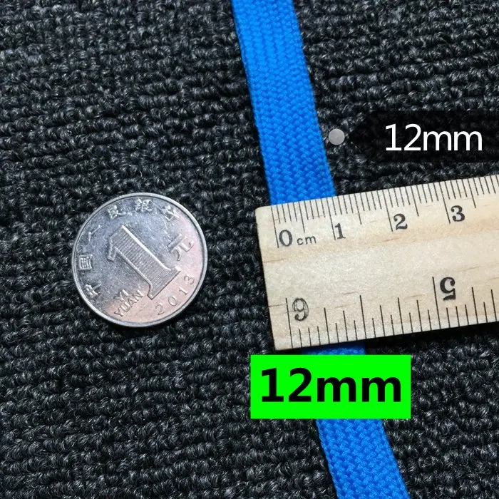 12 мм аксессуары ручной работы плоская веревка полиэфирная цветной декоративный