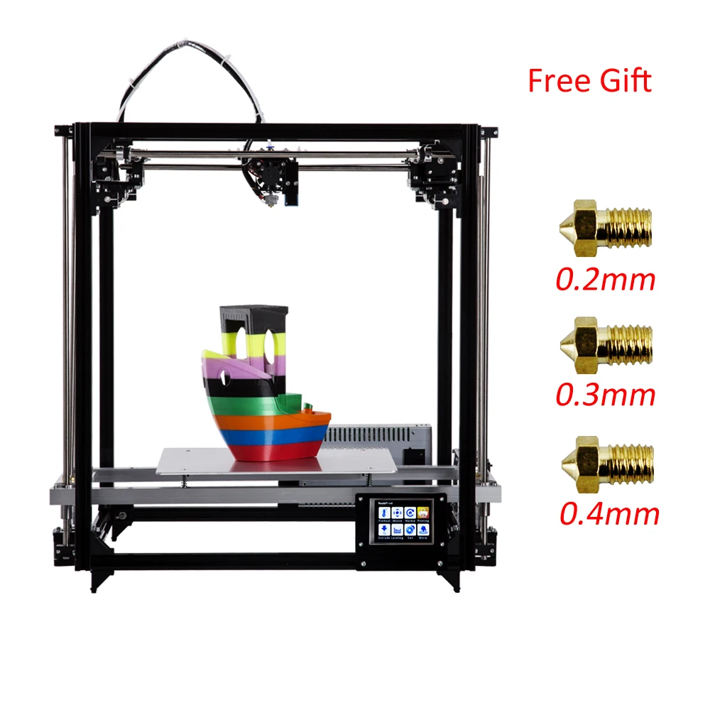 Новое обновление металлический каркас Flsun 3d принтер 3d-PrinterLarge Размер 260*260*350 мм кровать с подогревом с одним рулоном нити SD карты