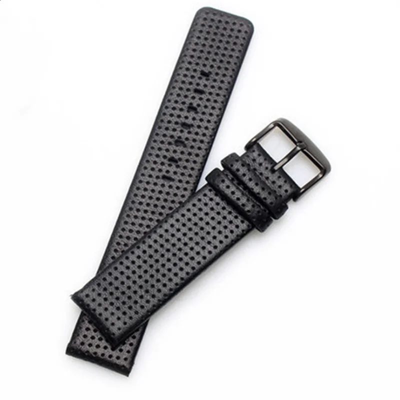 Ремешок из пористой дышащей кожи для часов водонепроницаемый браслет с