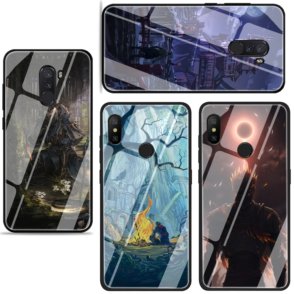 Dark souls закаленное Стекло телефона Футляр для Redmi 4x 6A Примечание 5 6 7 Pro Xiaomi Mi 8 Lite A1 A2 5X6X9