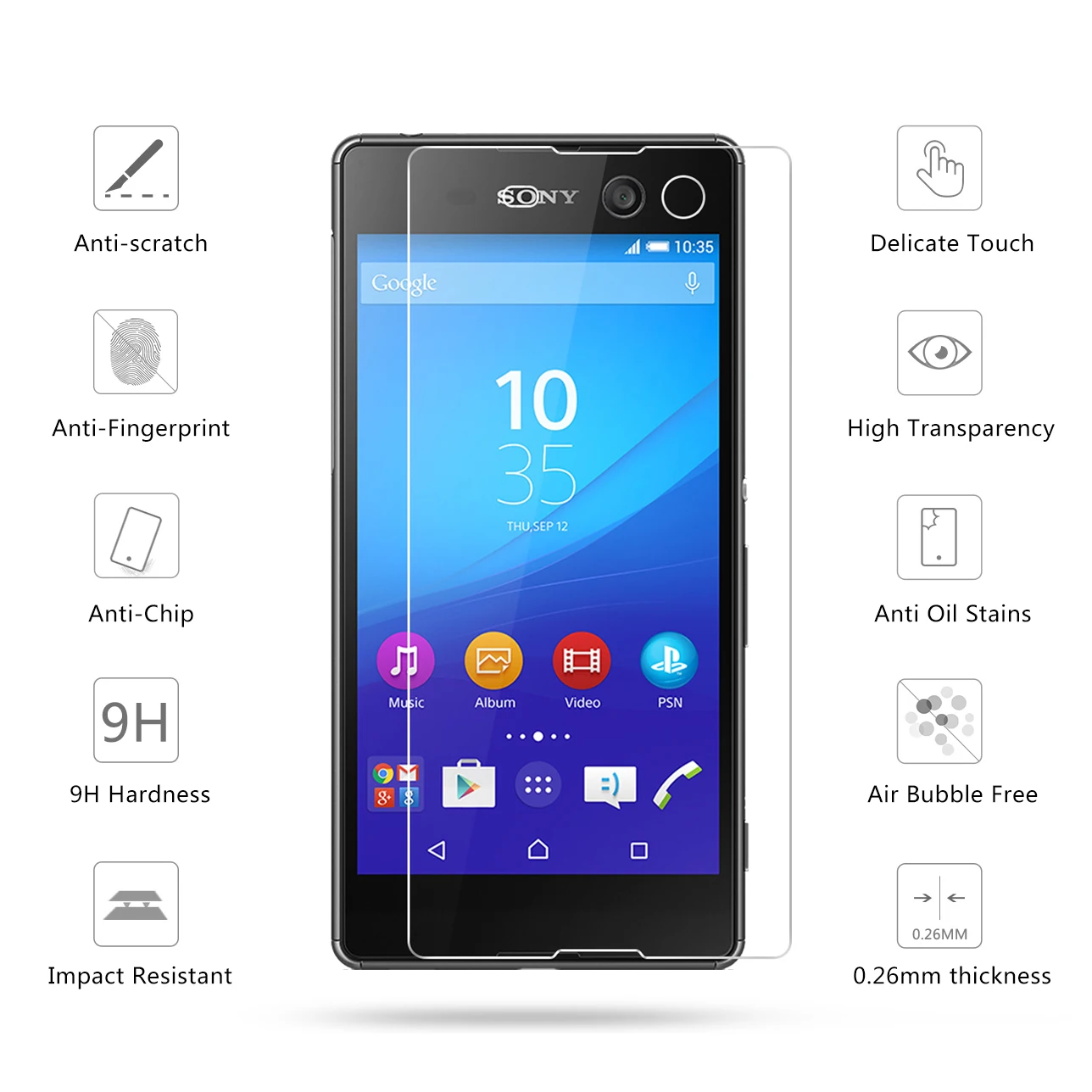 2.5D 0 26 мм 9H Премиум Закаленное стекло для Sony Xperia M5 E5603 защита экрана закаленная