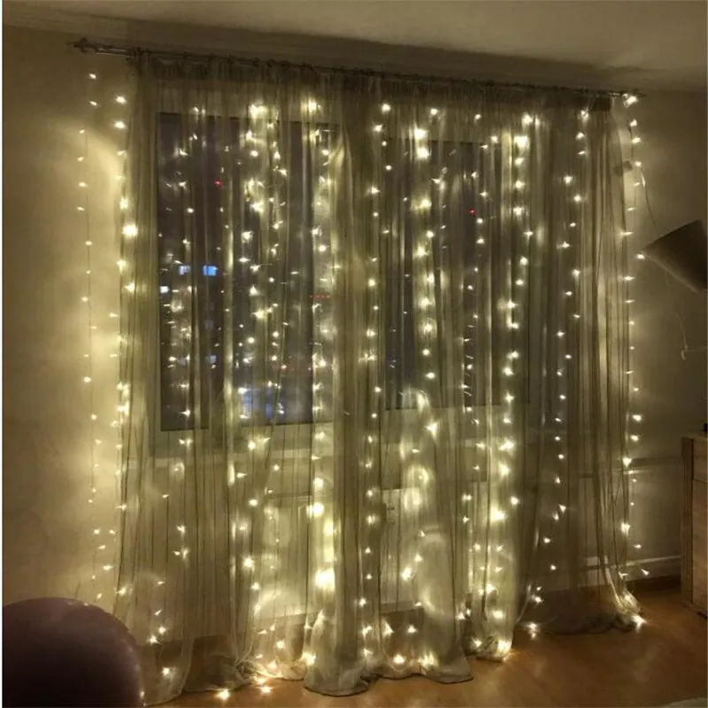6x3 м 600led гирлянды, сказочные огни, свадебные, садовые, вечерние, светодиодные занавески, Декор, рождественские гирлянды, светодиодные гирлянды, украшения