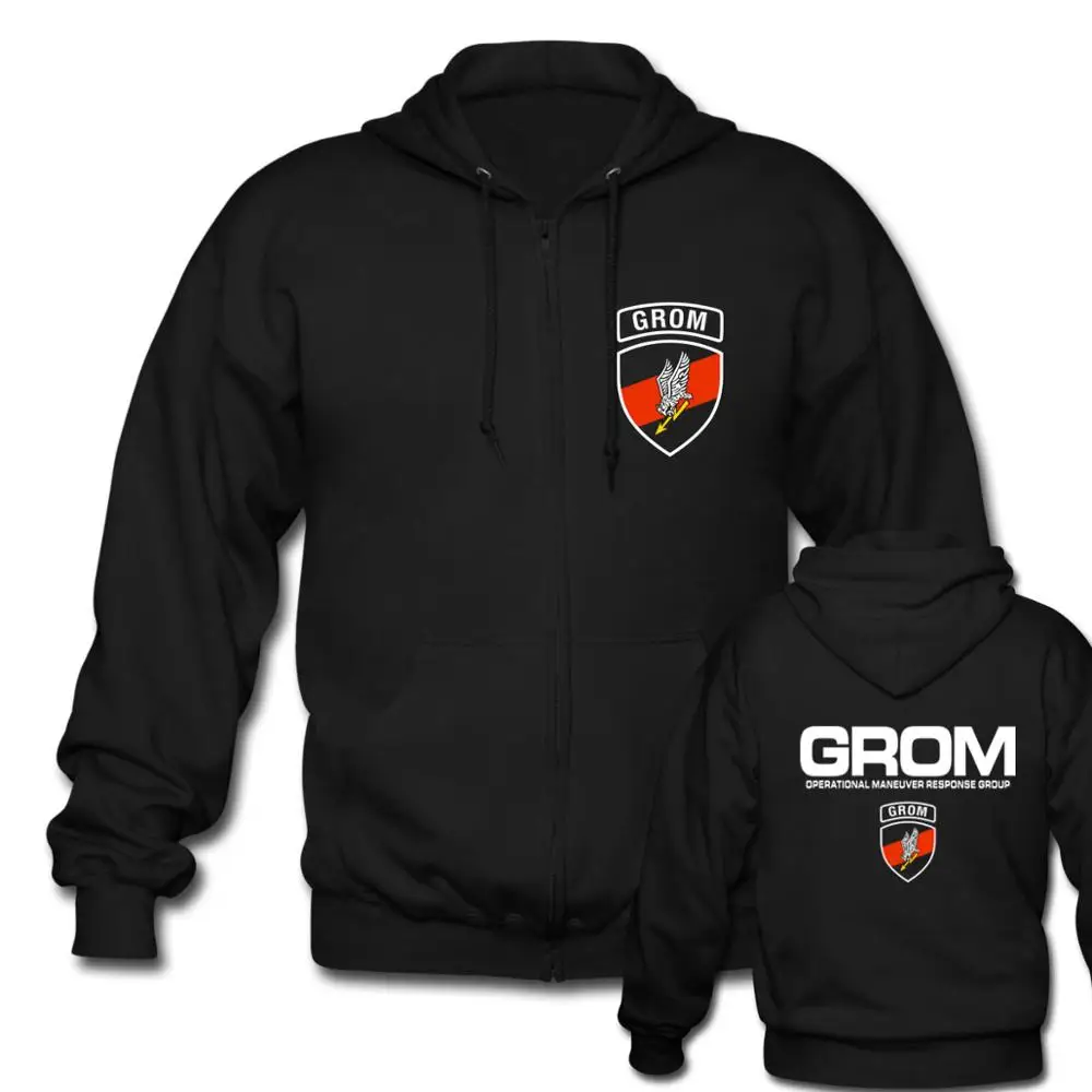 men black Толстовка с капюшоном на молнии, Германия, KSK, Норвегия, норвежский, Израиль, родезиан, Zimbabwe, SPQR, Римский Рим, JW GROM, Польша, сербийская полиция, спецназ - Цвет: men black