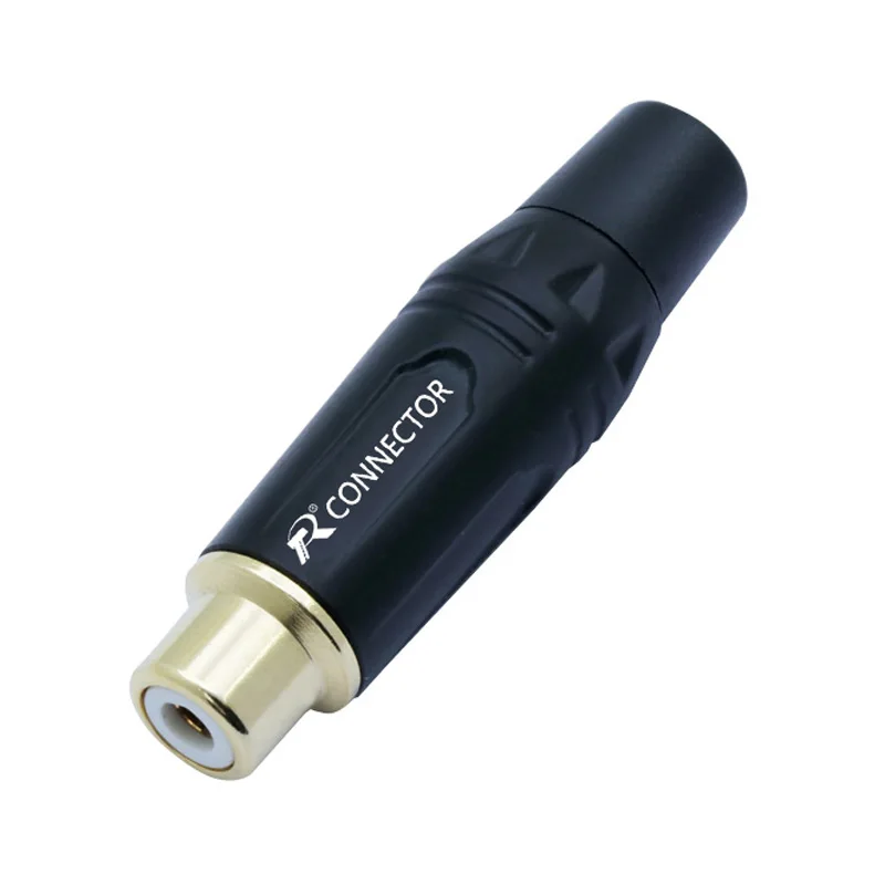 2 шт. Роскошные Gunmetal RCA Женский Разъем позолоченный RCA Jack аудио адаптер черный и красный в 1 пара динамик штекер