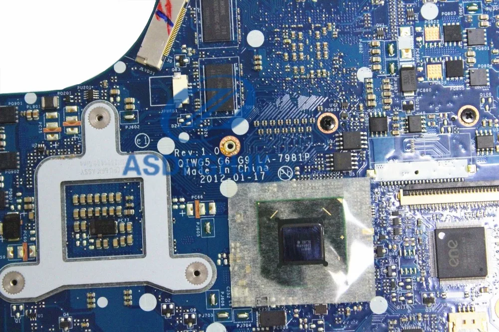 Оптовая продажа материнской платы для ноутбука QIWG5 LA-7981P Lenovo G580 материнская плата
