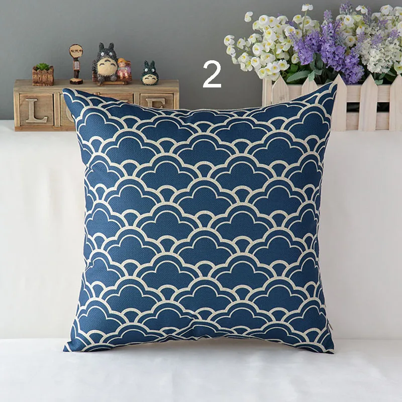 Армейский Синий Геометрический чехол для подушки Декор дома или автомобиля