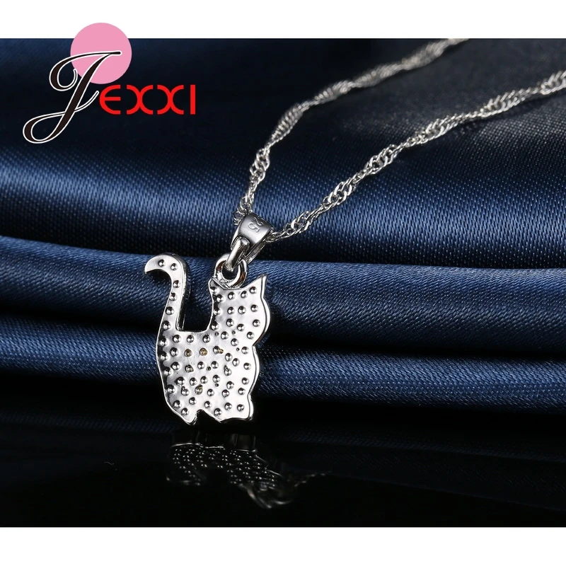 Комплект из колье и серёг серебра 925 пробы с кристаллами | Украшения аксессуары