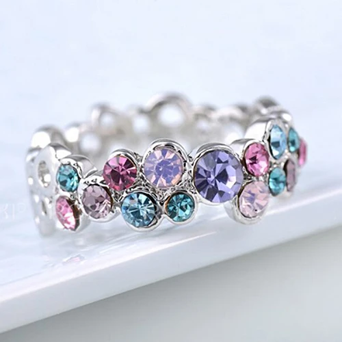 Женское кольцо с цветными розами украшения для свадебной вечеринки 2015|ring