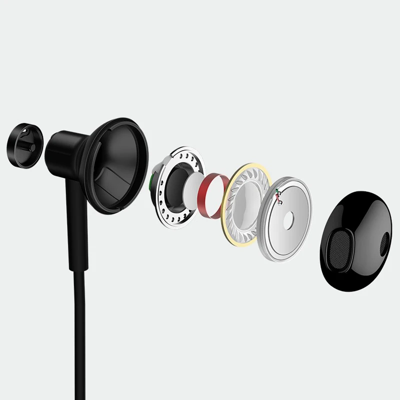 Оригинальные гибридные наушники вкладыши Xiaomi с двойным драйвером постоянного