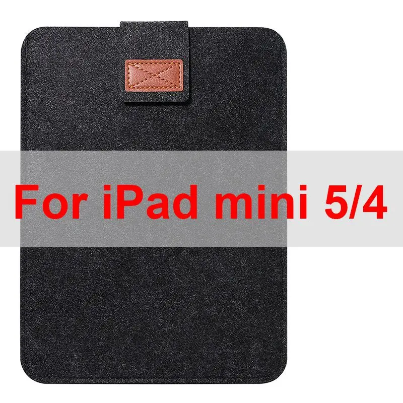 for iPad Mini 5 4 Фетровый чехол для iPad 7th 10,2 Mini 5/4 Air 3 2 Pro 12,9 11 10,5 9,7, легкий защитный чехол для переноски - Цвет: for iPad Mini 5 4