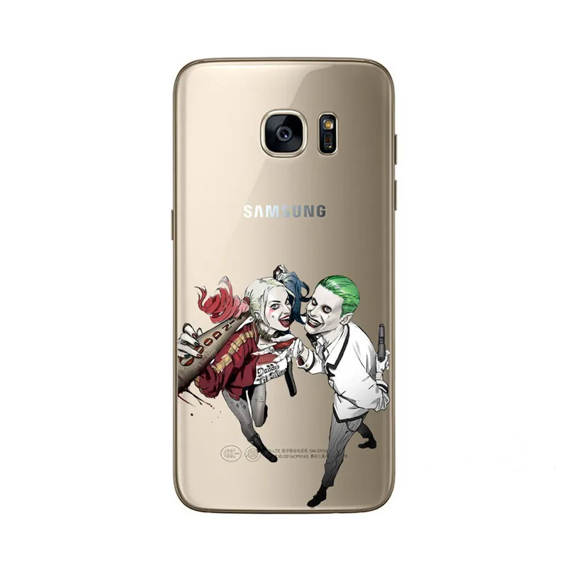 s For Samsung Galaxy S6 Cool Harley Quinn Joker Design Soft TPU Silicone Case Cover Shell Fundas Coque |