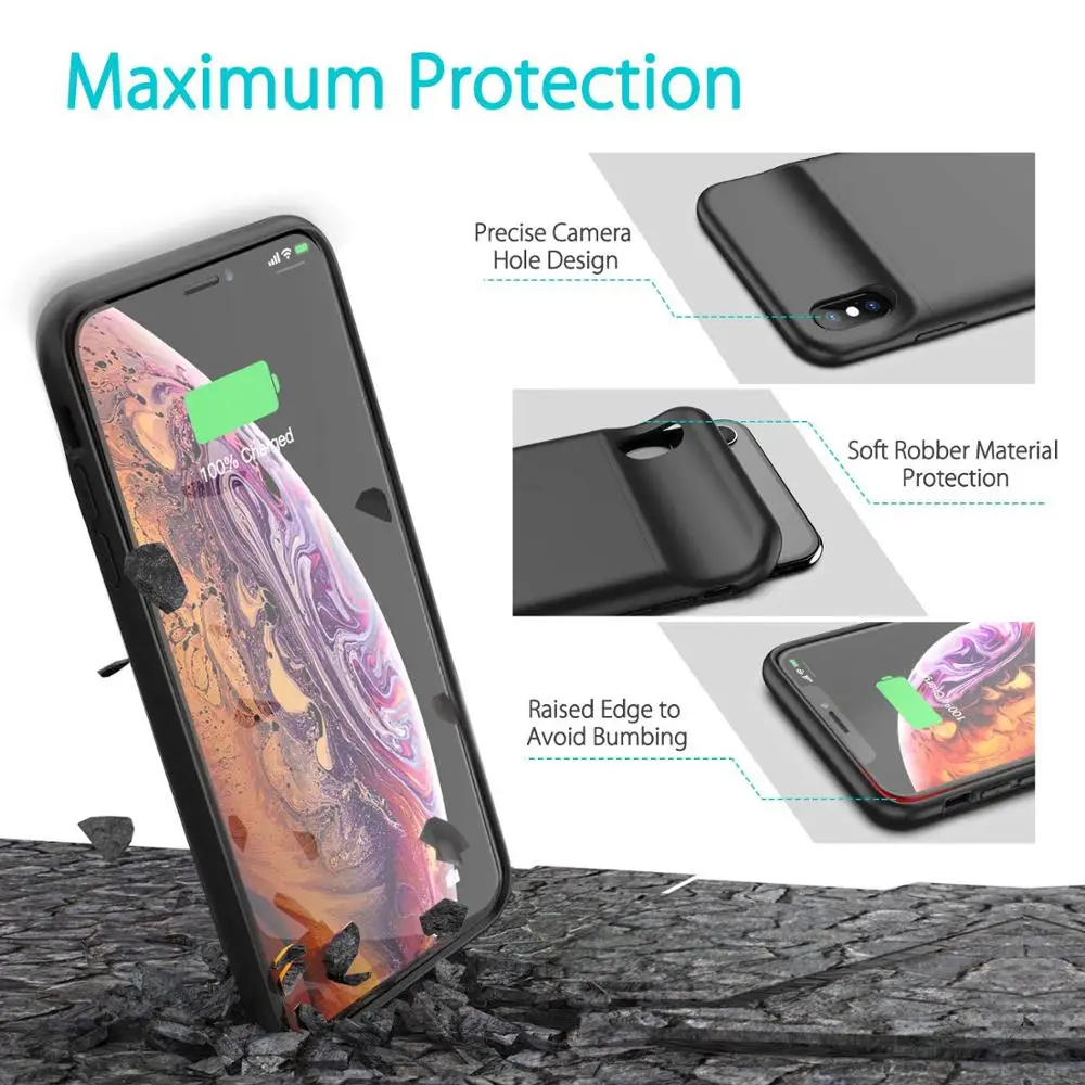 Ext power 4000 мАч Мягкий ТПУ Рамка силиконовый чехол для зарядки для iphone 6 6s 7 8 чехол для зарядного устройства для iphone 6 6s 7 8 Plus