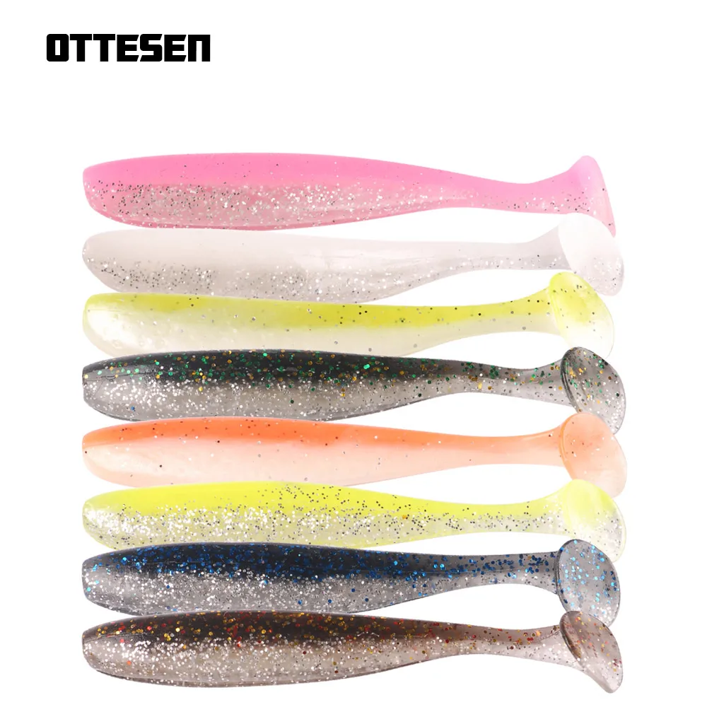 OTTESEN 90 мм 4 8 г 10 шт. рыболовные приманки наживки Easy Shiner Swimbaits силиконовая Т Мягкая