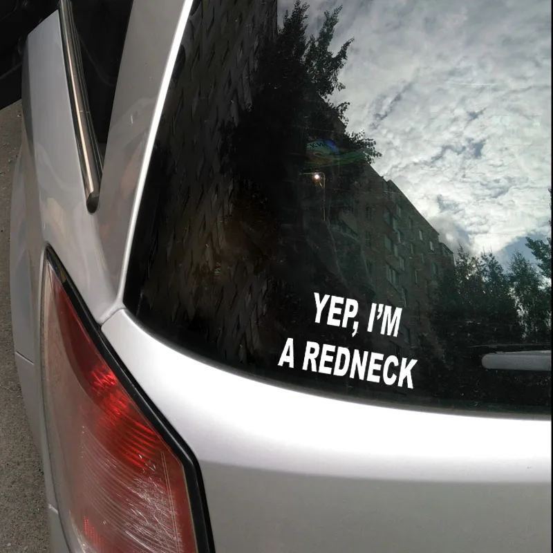 QYPF 15 9 см * 1 Забавный &quotYEP I'M A REDNECK&quot креативный автомобильный Стайлинг наклейка