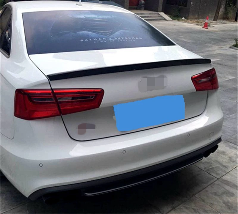 Спойлер из углеродного волокна для AUDI A6 C7 4-дверный седан 2012- углеродного волокна заднего крыла багажник спойлер для audi a6 c7