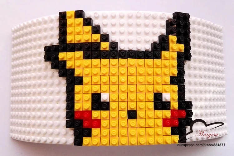 Женские плоские бейсболки Pokemon Go со съемными блоками кирпичного здания Пикачу, хип-хоп шапка и Кепка для мужчин и женщин