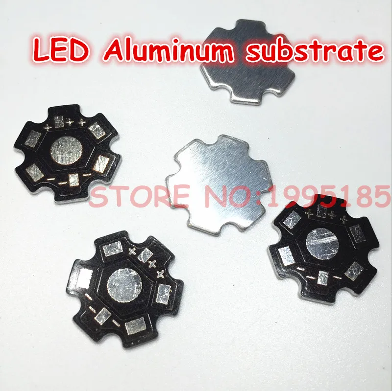 

100Pcs/Lot High Power 1w /3w /5w Watt LED Heat Sink Aluminum Base Plate 20 mm LED board KIT DIY high quality star heatsink