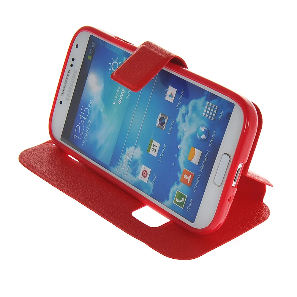 Двойные окно из искусственной кожи 5.0For samsung Galaxy S4 чехол для samsung Galaxy S4 I9500 I9505 I9508 чехол для задней панели сотового телефона чехол