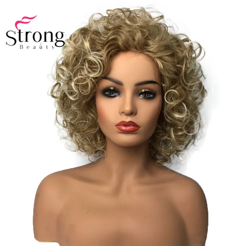 StrongBeauty вьющиеся волосы натуральные пушистые парики без косточек Женские