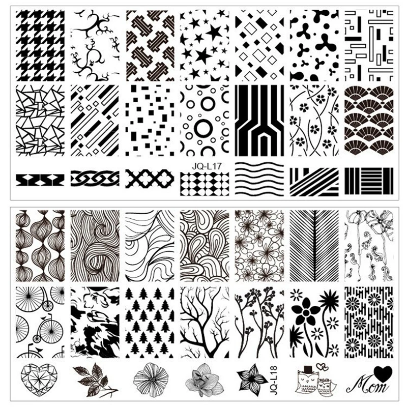 2 шт. красивый цветок кружева шаблон пластины для штамповки ногтей Маникюр