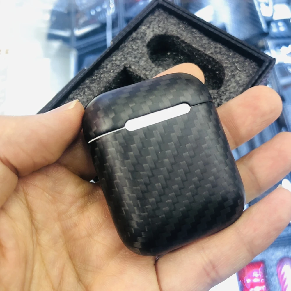 Чехол из настоящего углеродного волокна для Apple AirPods, роскошный тонкий светильник, защитный чехол для наушников из углеродного волокна, чехол для AirPods, новинка