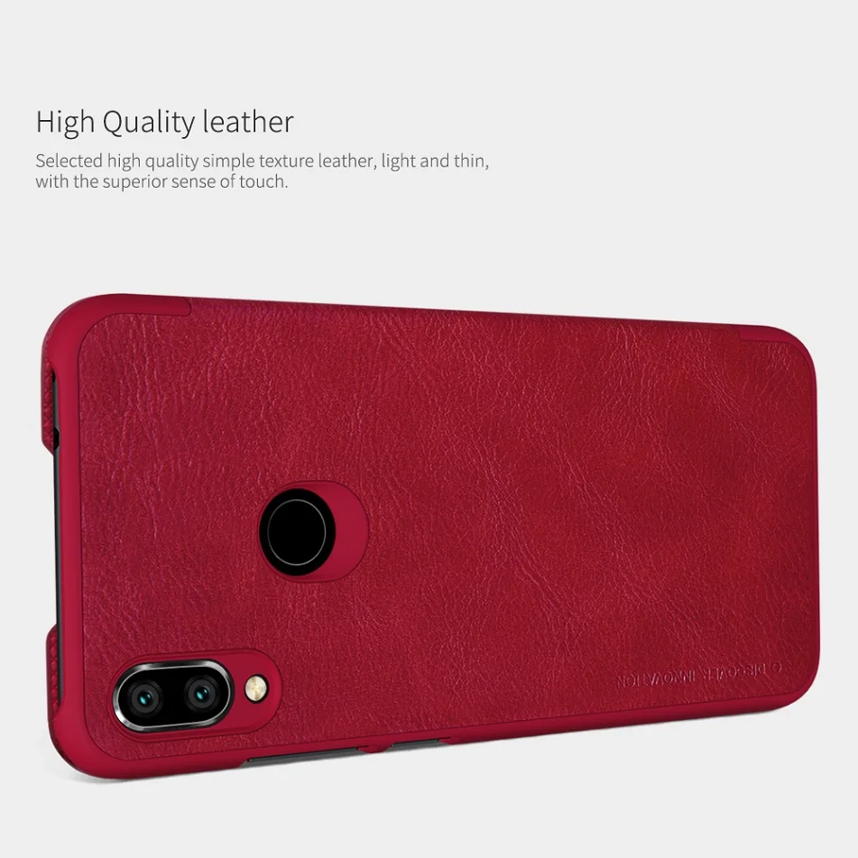 Чехол Redmi Note 7 6 3 дюймов NILLKIN винтажный Qin флип чехол бумажник из кожи ПУ и ПК задняя